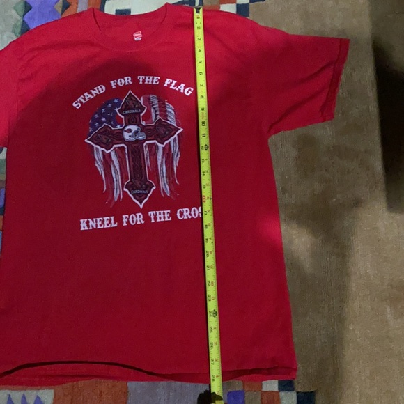 Arizona Cardinals Stand For The Flag Kneel For The Cross S/S Tee Large Hanes - Picture 6 of 9